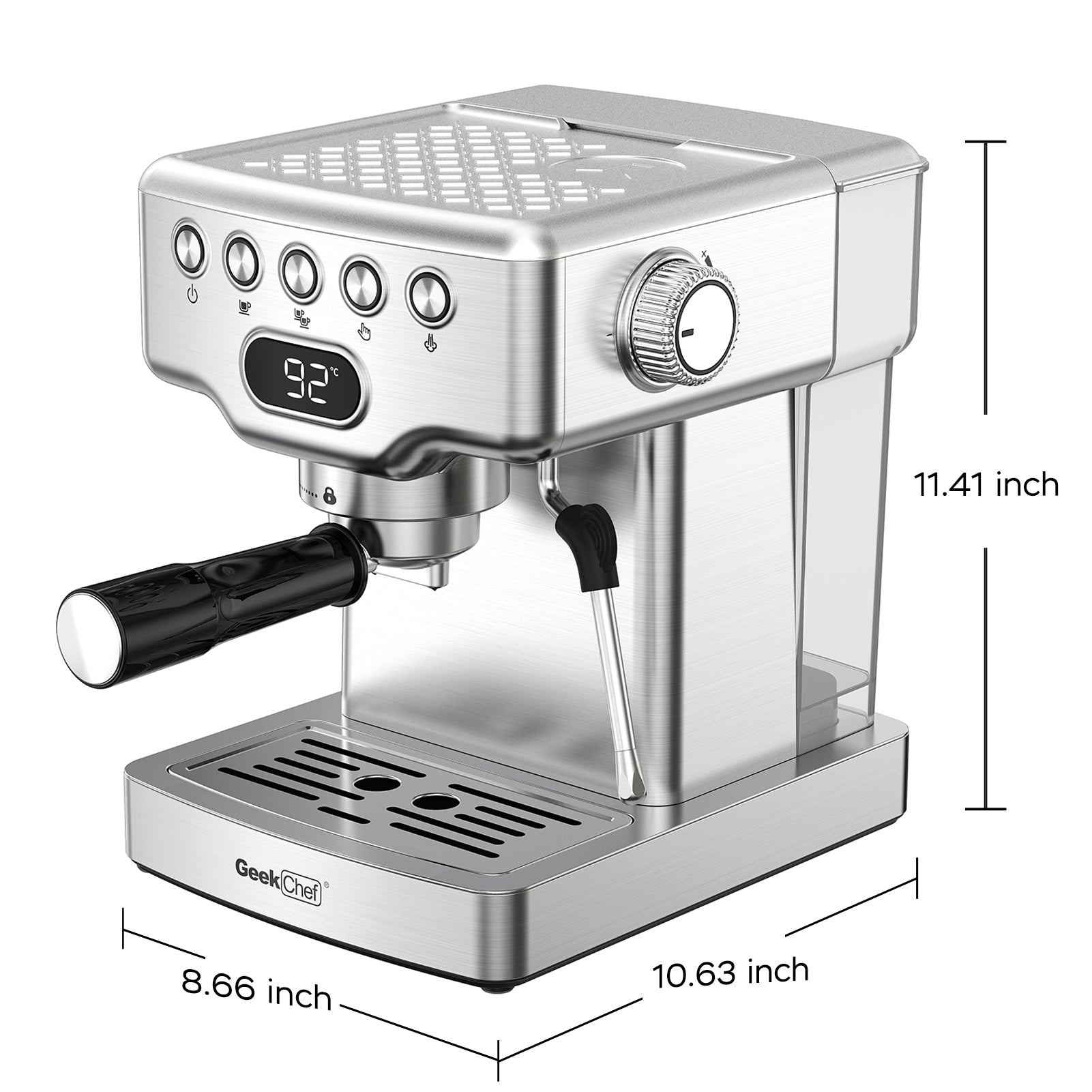 Geek Chef 20-Bar Espresso Machine with Milk Frother