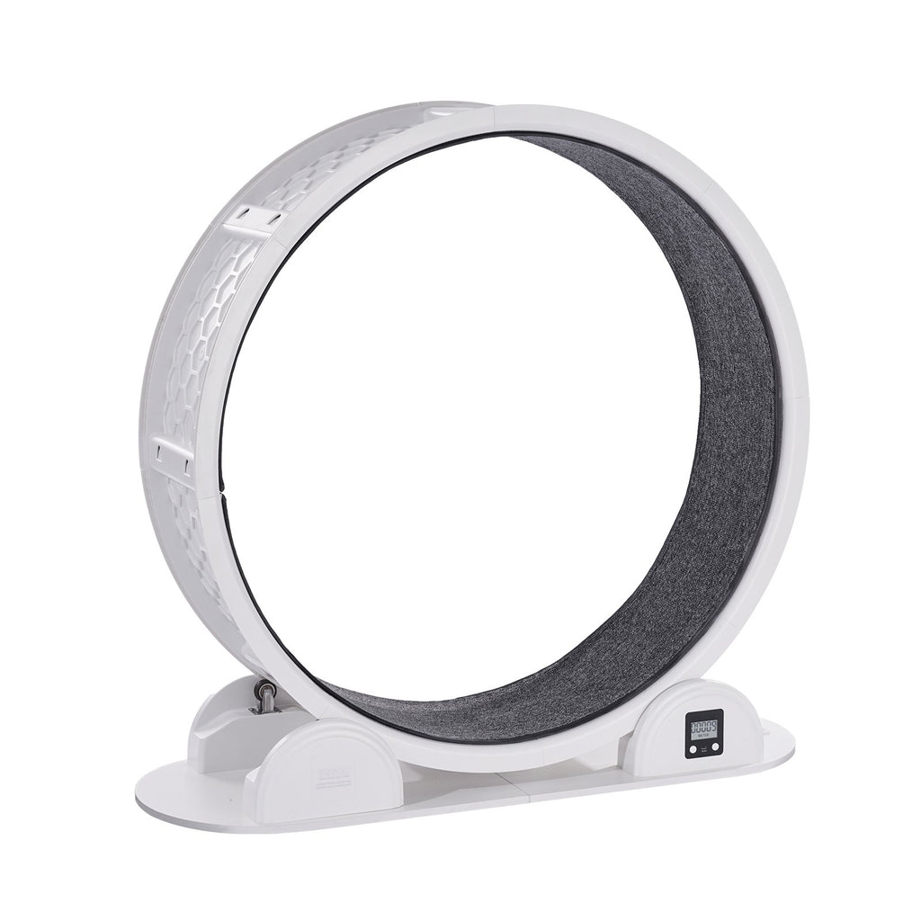 Cat Exercise Wheel With Pedometer 40.8 Cat Treadmill For Pet Health White