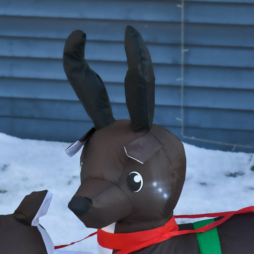 Christmas Inflatable Santa Claus with Sleigh and Reindeer