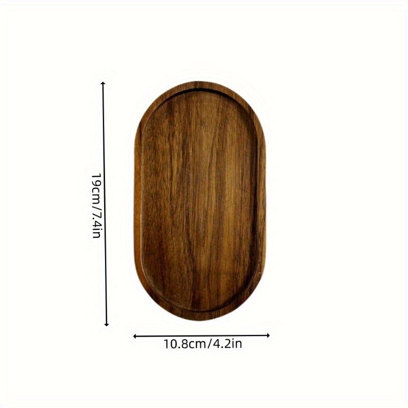 2pcs LDQ Elegant Wooden Serving Tray - Japanese Style, Space-saving Design, Perfect For Home Decor And Kitchen Accessories - Prohibited For Sale On The Temu Platform