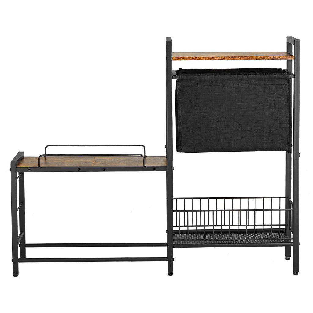 Pet Feeding Station With Storage Dog Food & Toy Organizer Raised Dog Bowls