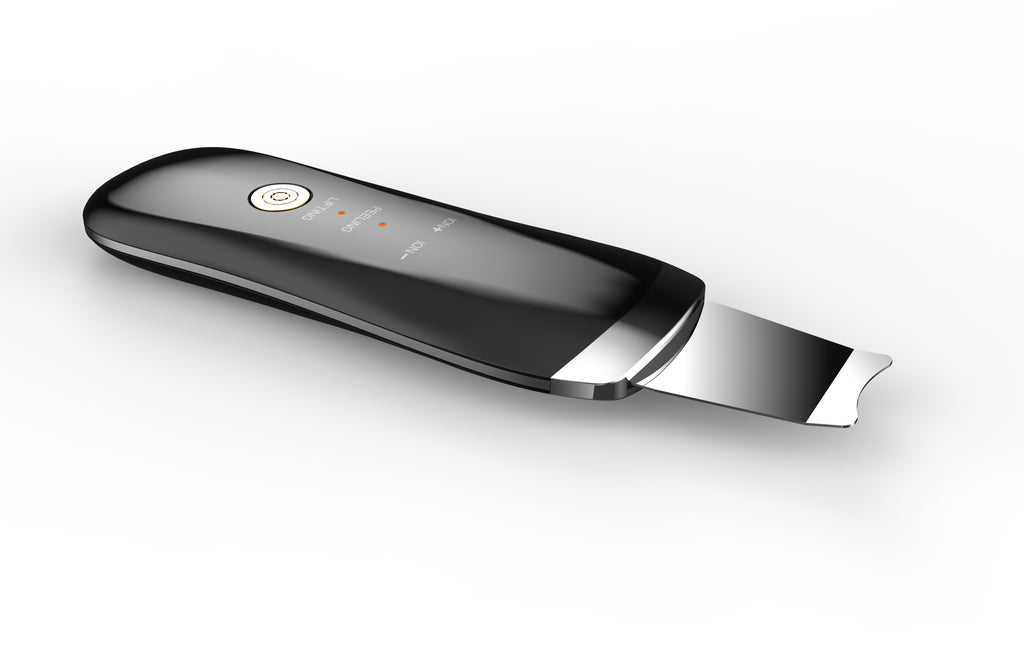 Electric Ultrasonic Skin Scrubber Face Spatula Home Ultrasonic Skin Scrubber Facial Cleaner Handheld Mini Derma Galvanica Tightening Face Scrubber Machine Skin Scrubber USB Ultrasonic