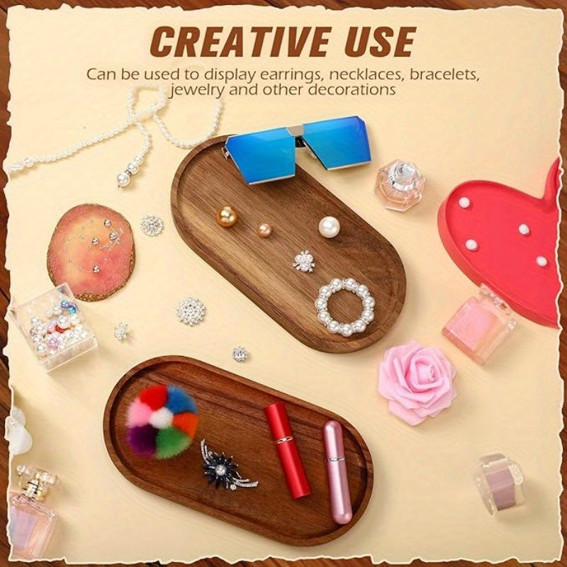 2pcs LDQ Elegant Wooden Serving Tray - Japanese Style, Space-saving Design, Perfect For Home Decor And Kitchen Accessories - Prohibited For Sale On The Temu Platform